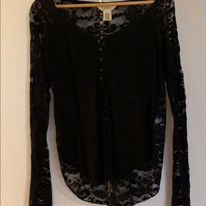 Denim and Supply, lace longsleeved Henley